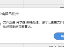 为什么重置之后会出现文件编辑已锁定的